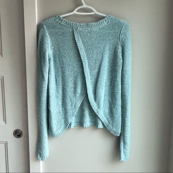 VERO MODA Open Back Pastel Blue Sweater - Picture 1 of 7